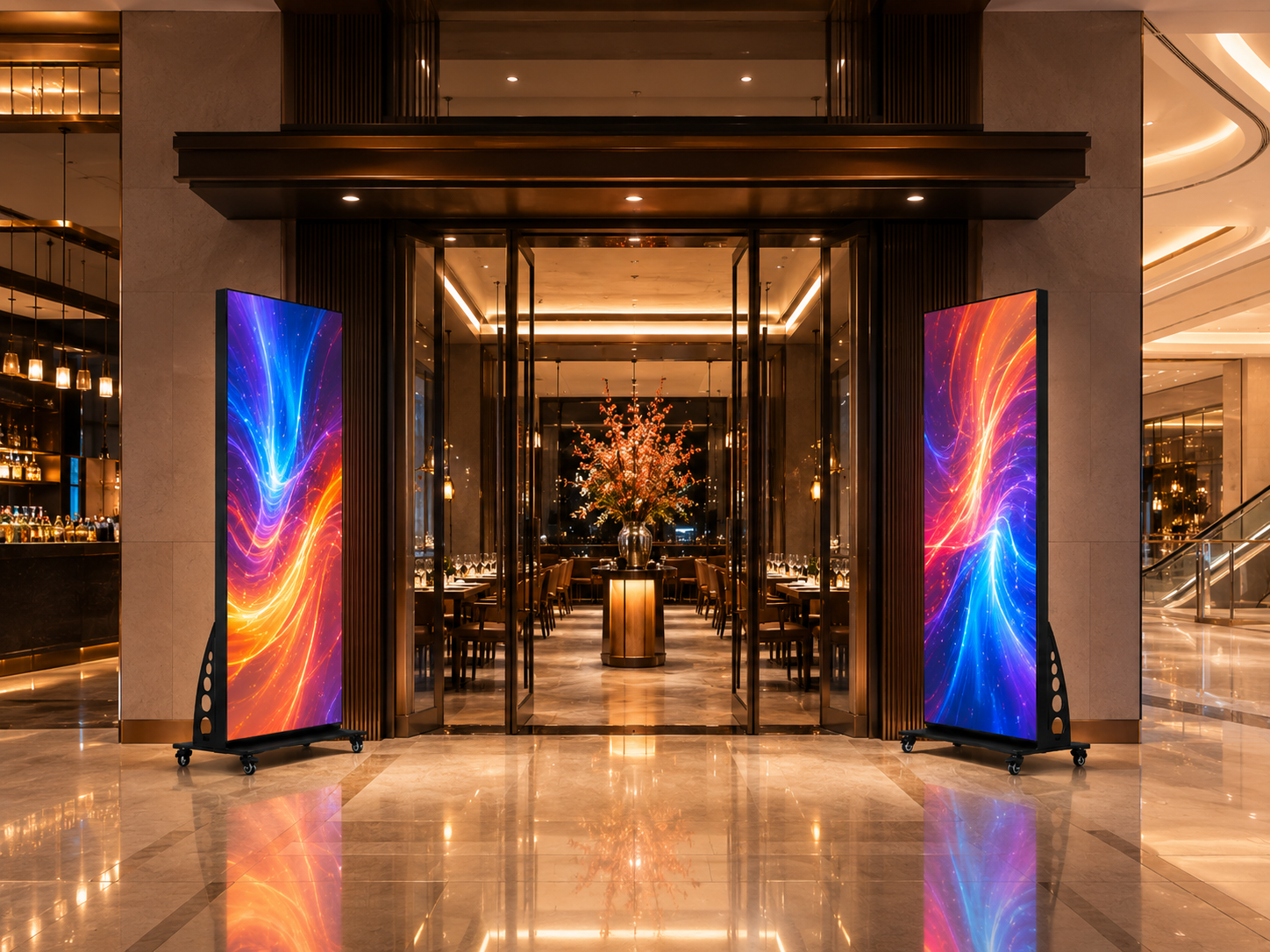 商业空间LED移动展示应用示意