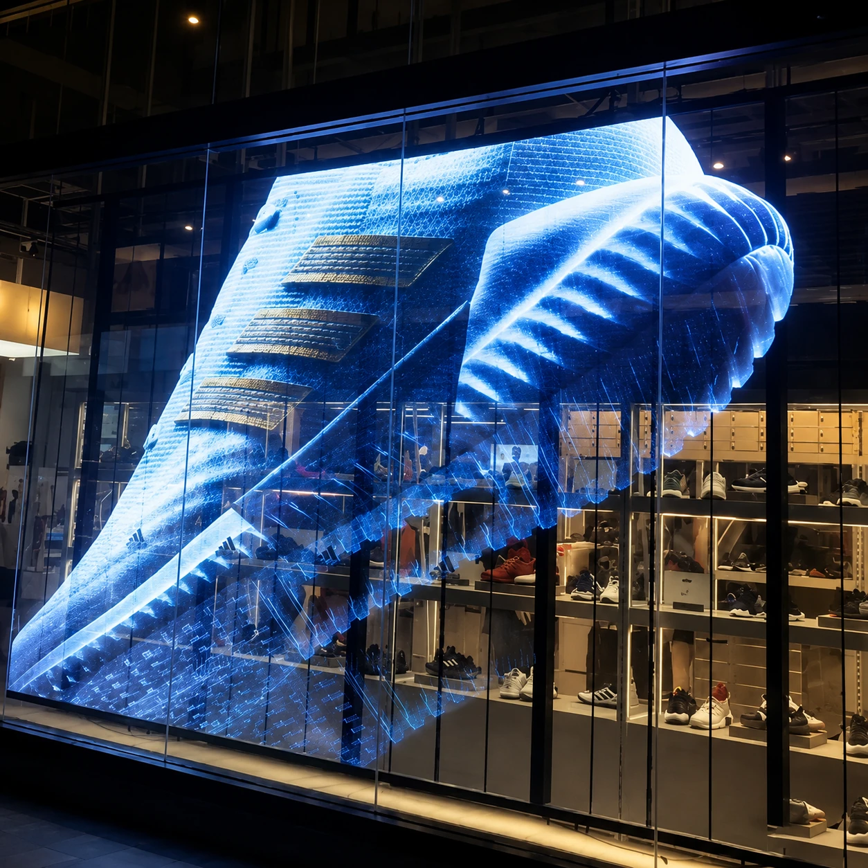 透明格栅屏透明展示应用示意